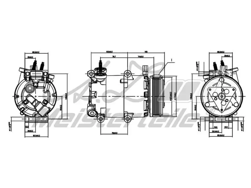 Compressor, air conditioning (AZMT-45-041-1093)