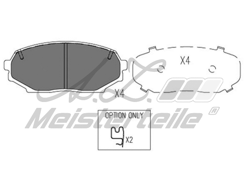 Brake Pad Set, disc brake (AZMT-44-022-1797)