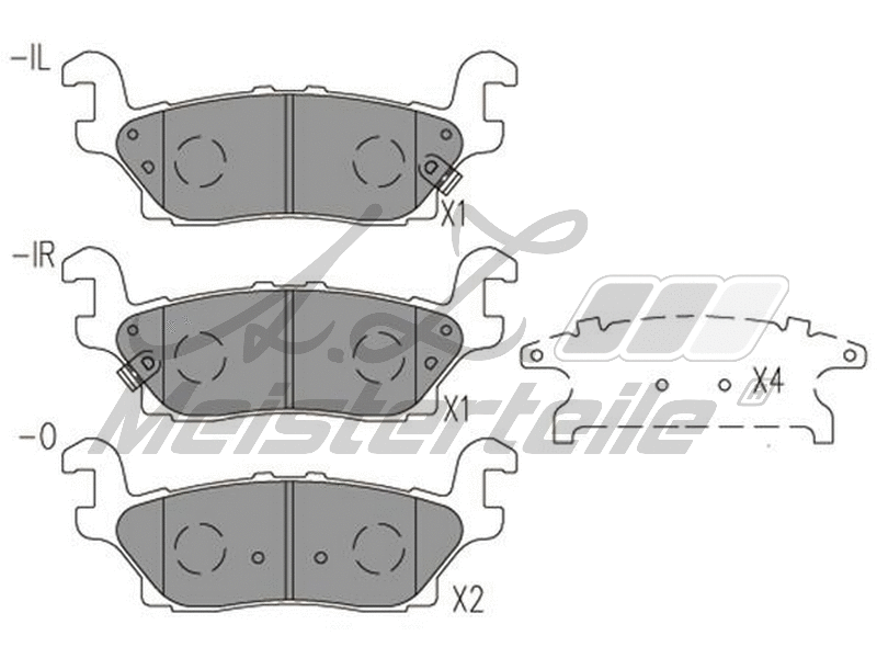 Brake Pad Set, disc brake (AZMT-44-022-2539)