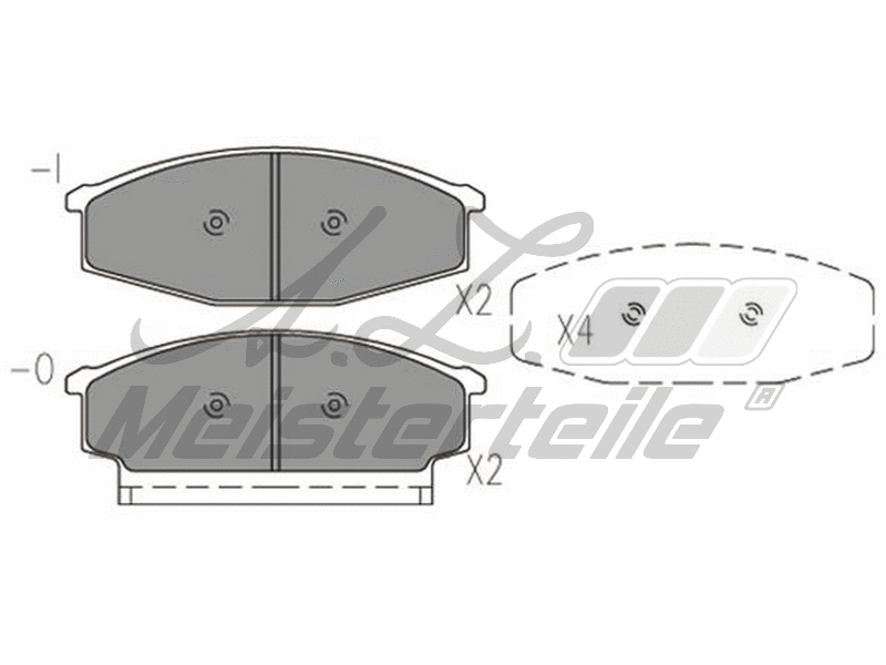 Brake Pad Set, disc brake (AZMT-44-022-2391)