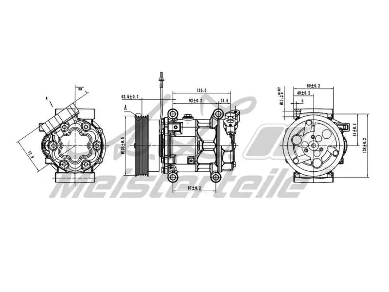 Compressor, air conditioning (AZMT-45-041-1043)