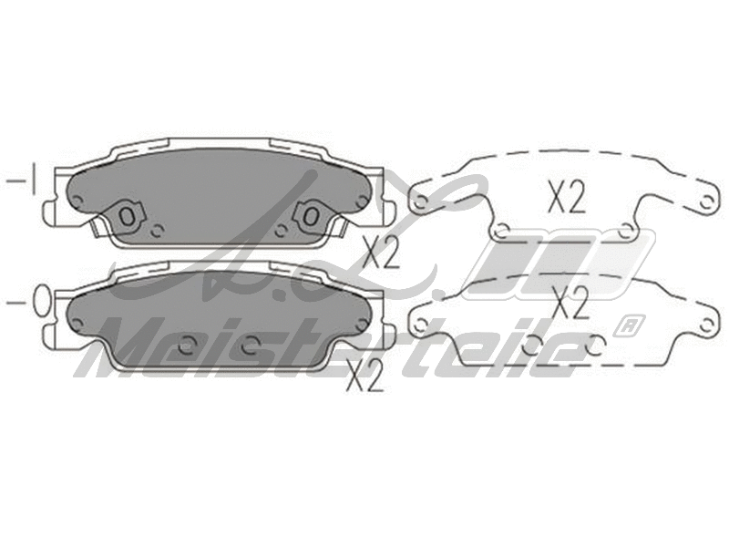 Brake Pad Set, disc brake (AZMT-44-022-1901)