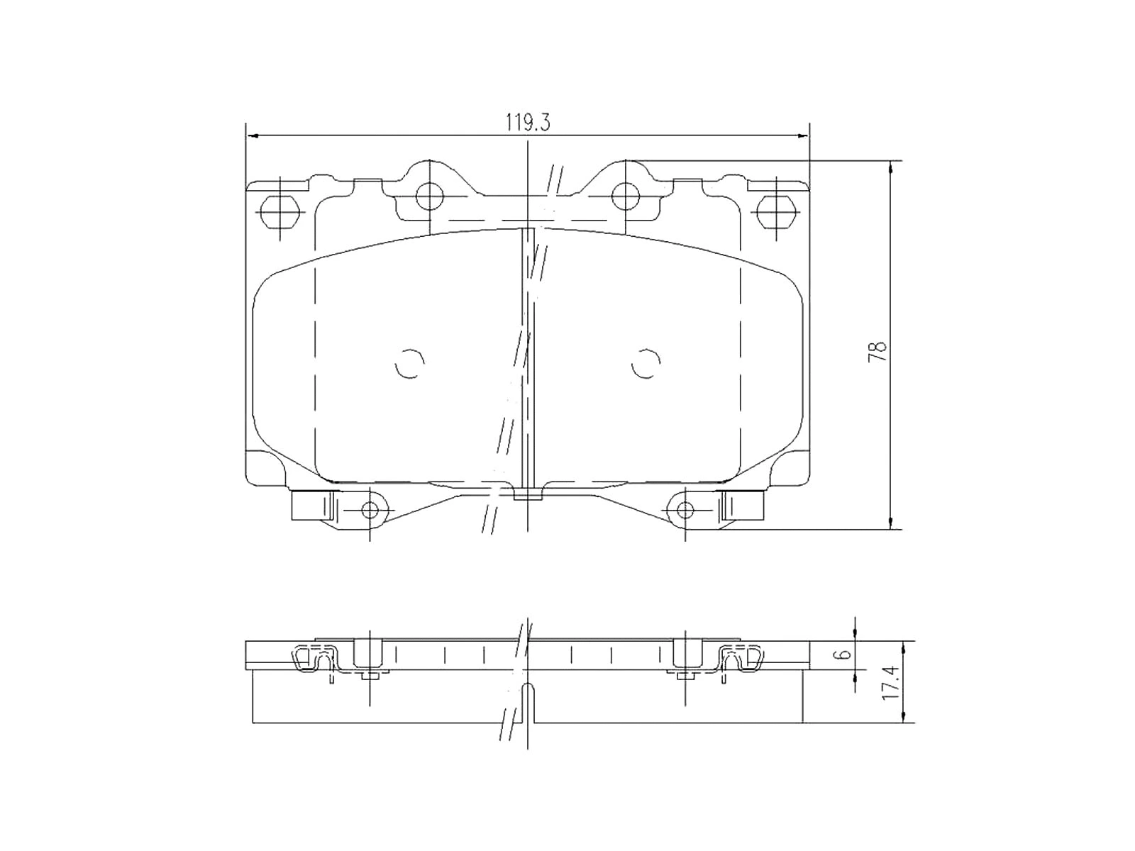 Brake Pad Set, disc brake (AZMT-44-022-1108)