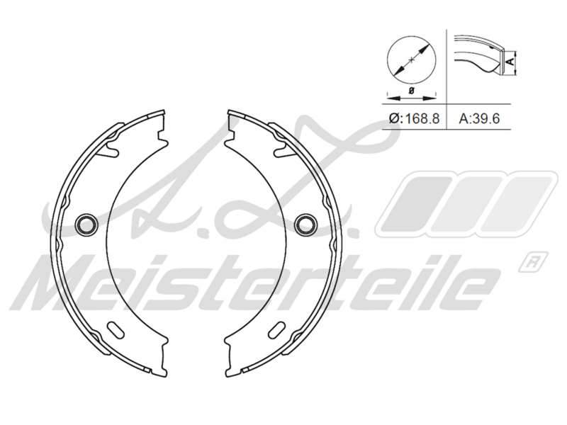 Brake Shoe Set (AZMT-44-026-1296)