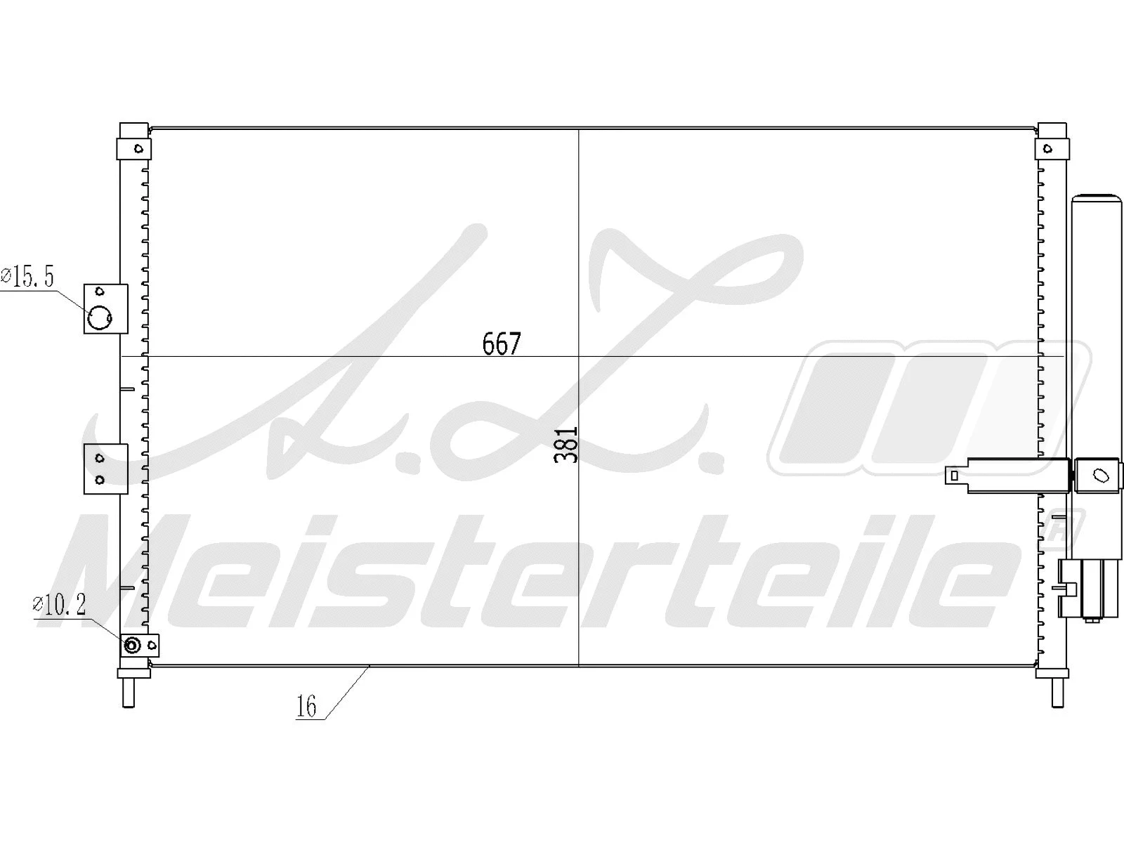 Condenser, air conditioning (AZMT-45-030-1305)