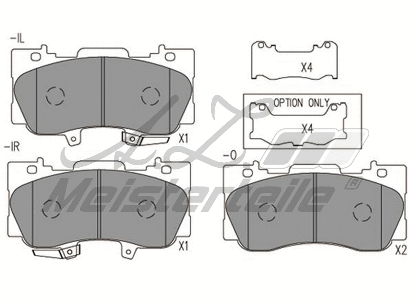 Brake Pad Set, disc brake (AZMT-44-022-2622)
