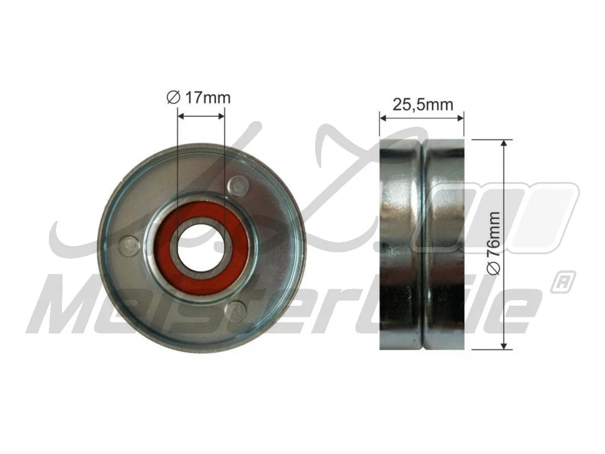 Deflection/Guide Pulley, V-ribbed belt