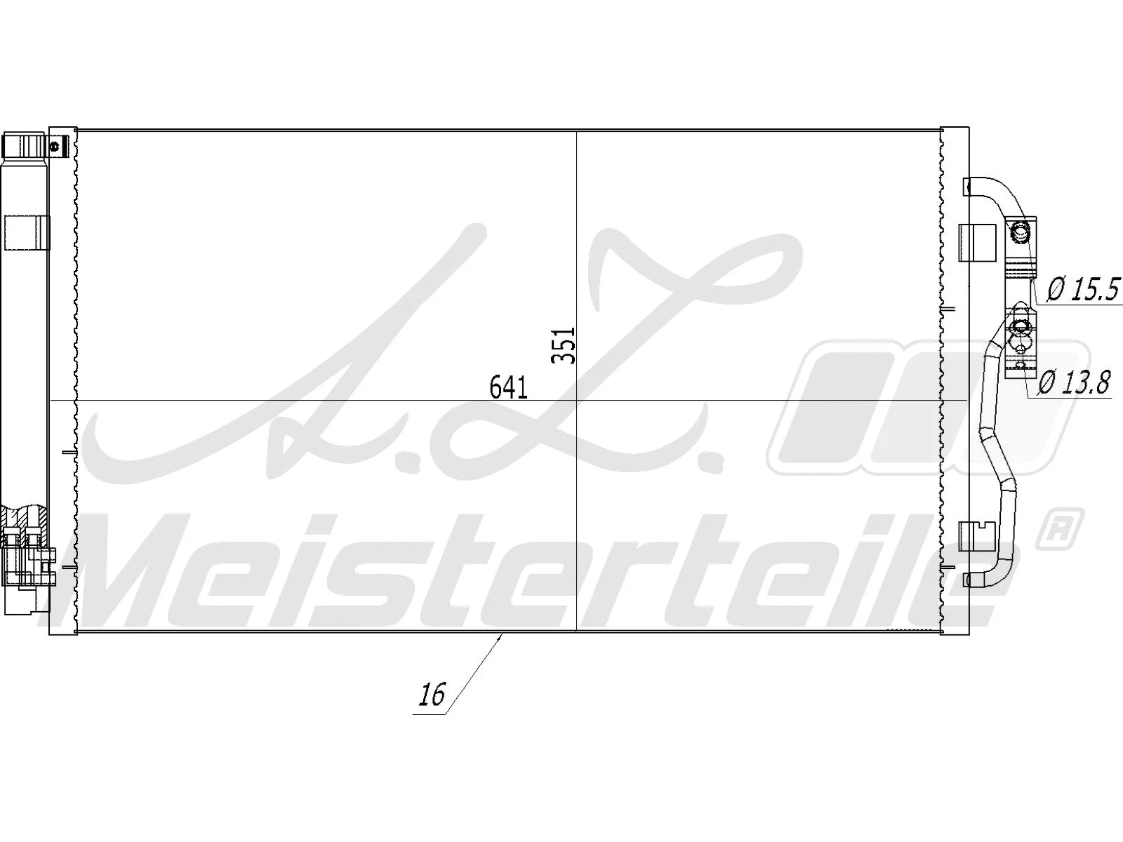 Condenser, air conditioning (AZMT-45-030-1480)