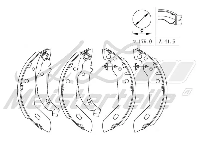 Brake Shoe Set (AZMT-44-026-1098)