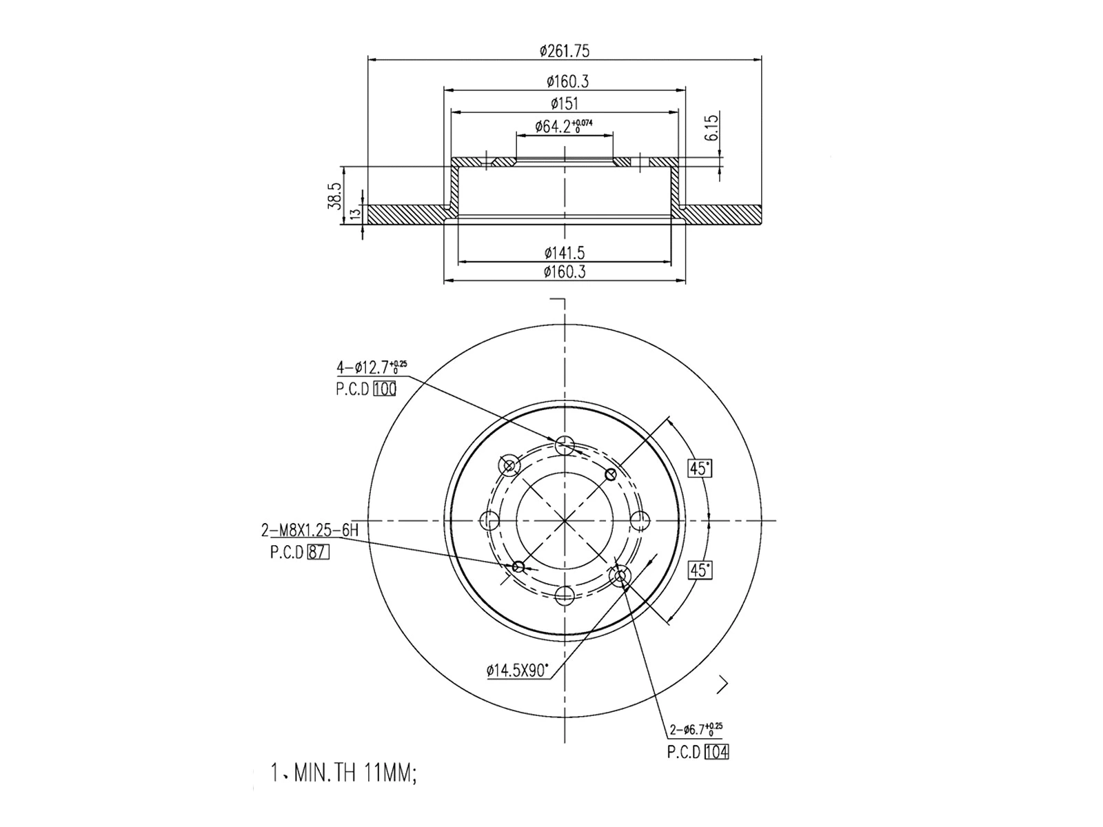 Brake Disc (AZMT-44-024-1523)