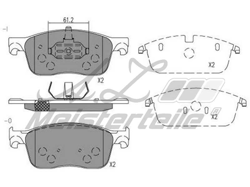Brake Pad Set, disc brake (AZMT-44-022-1986)