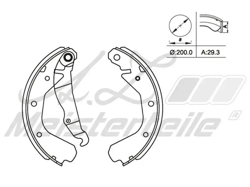 Brake Shoe Set (AZMT-44-026-1116)