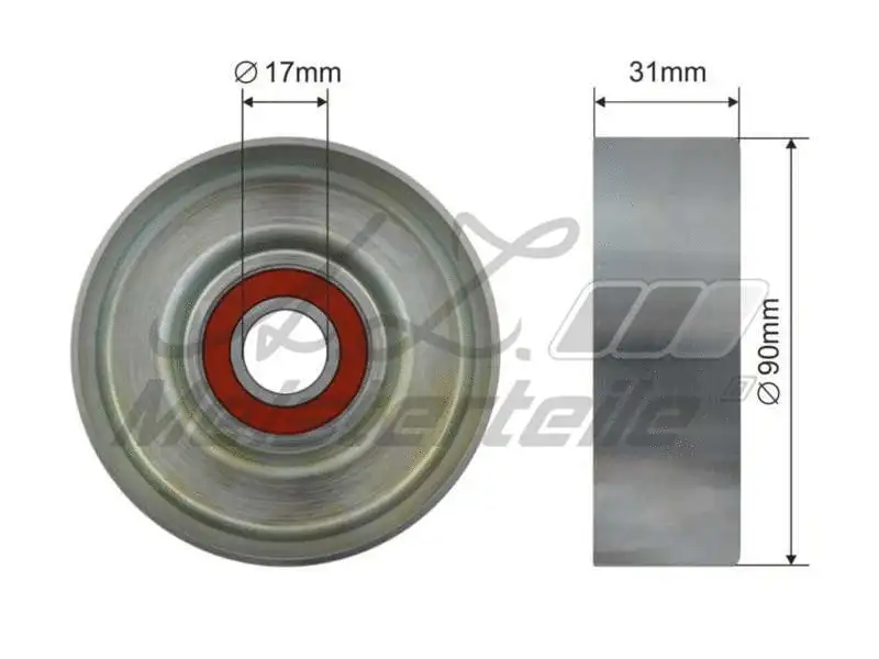Deflection/Guide Pulley, V-ribbed belt (AZMT-20-031-2094)
