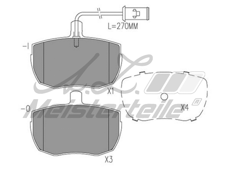 Brake Pad Set, disc brake (AZMT-44-022-1807)