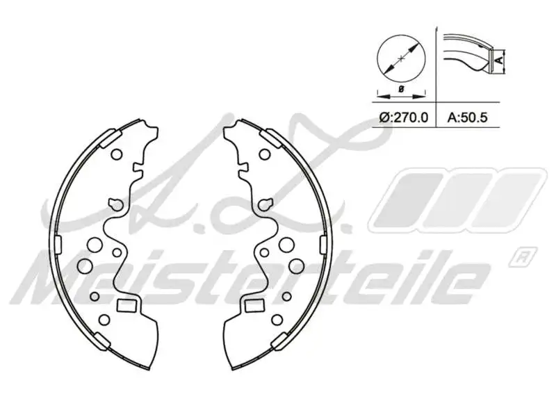 Brake Shoe Set (AZMT-44-026-1205)