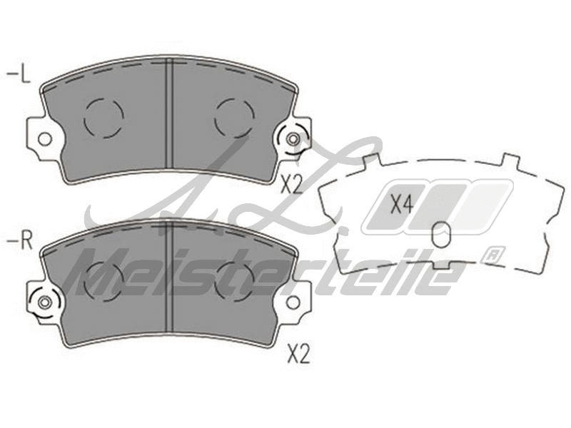 Brake Pad Set, disc brake (AZMT-44-022-1857)