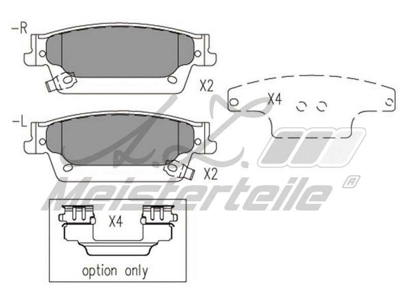 Brake Pad Set, disc brake (AZMT-44-022-2109)