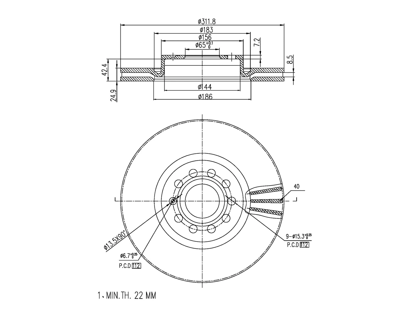 Brake Disc (AZMT-44-024-1187)