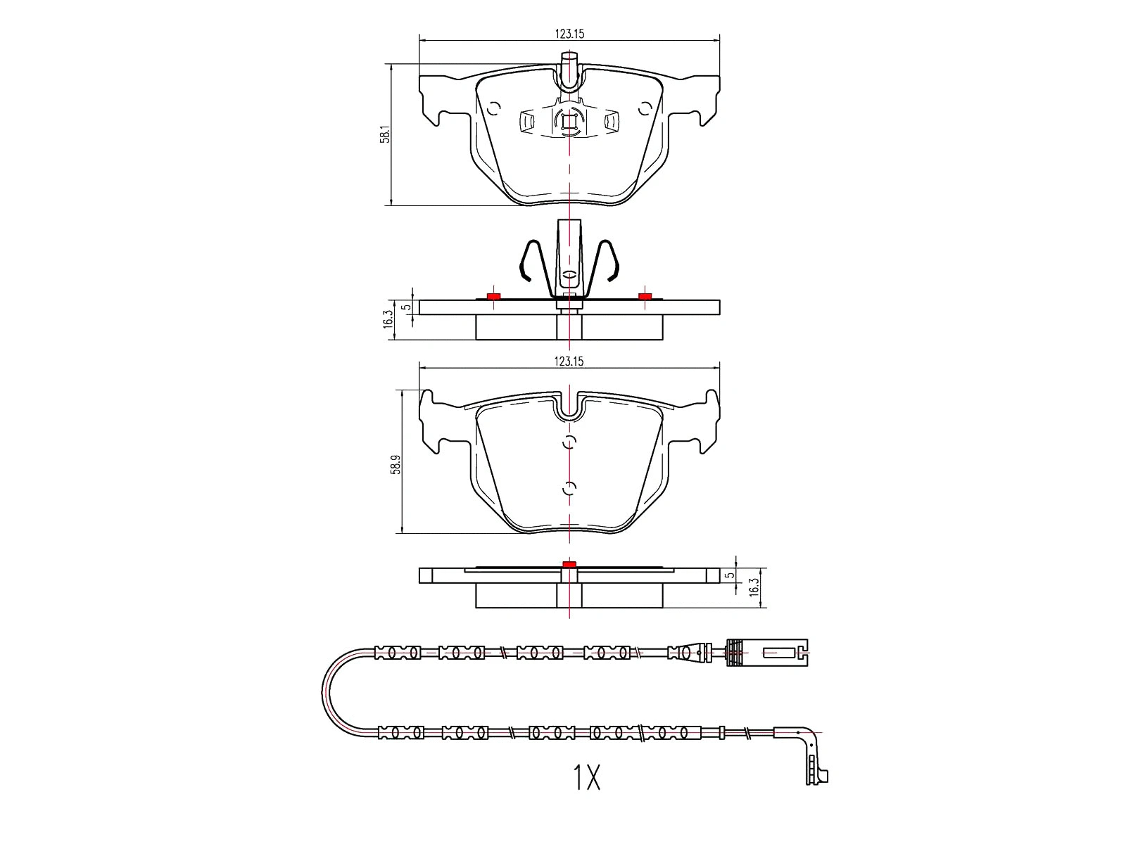 Brake Pad Set, disc brake (AZMT-44-022-1224)