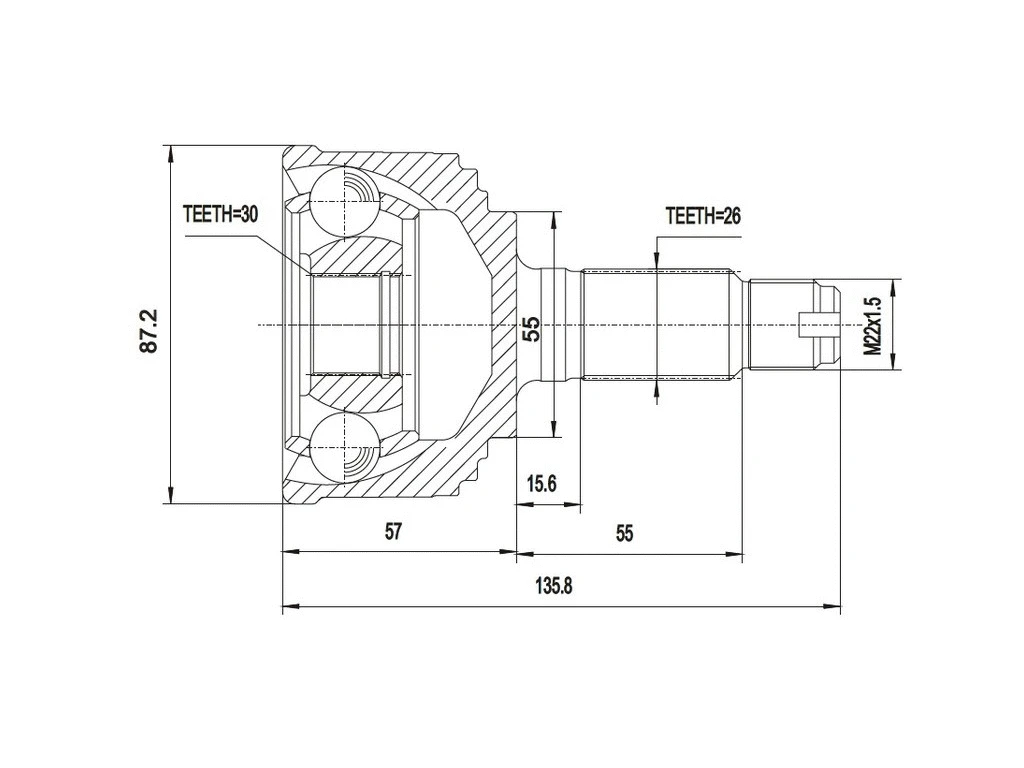 Joint Kit, drive shaft (AZMT-43-030-1021)