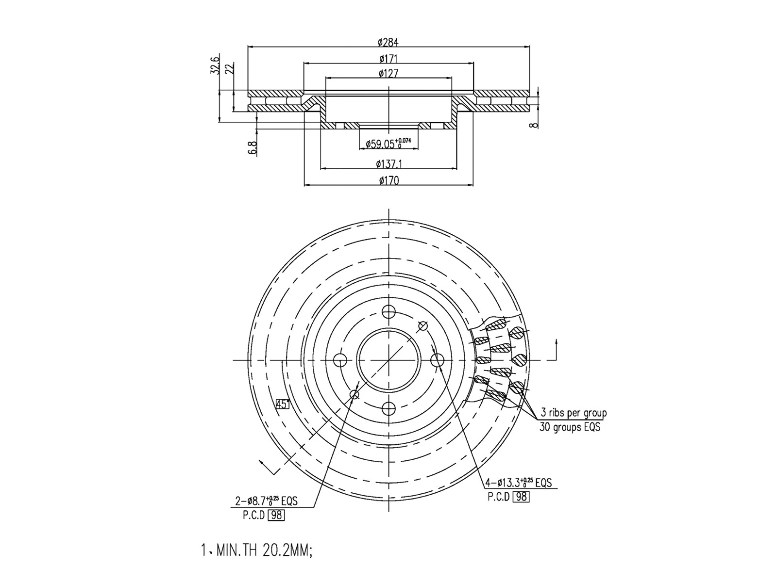 Brake Disc (AZMT-44-024-1427)