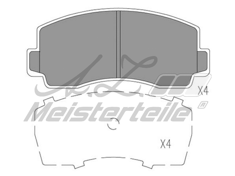Brake Pad Set, disc brake (AZMT-44-022-2210)