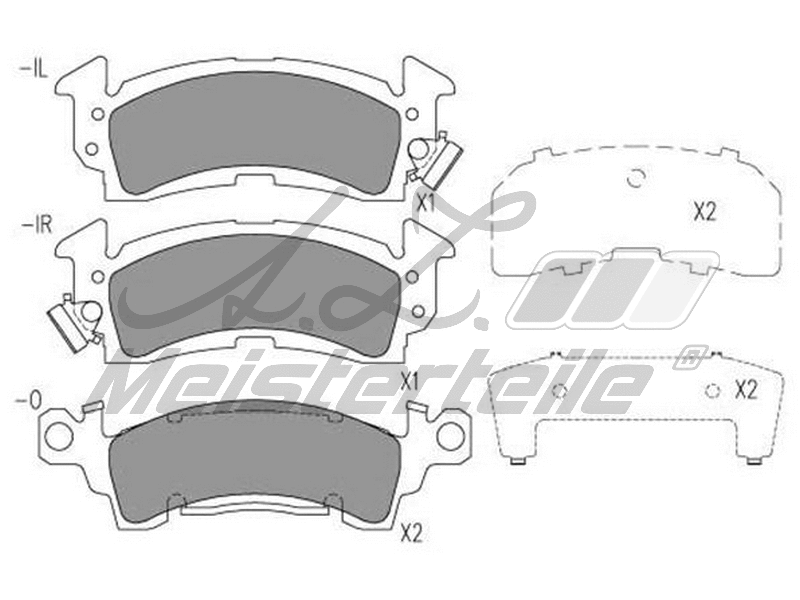 Brake Pad Set, disc brake (AZMT-44-022-1860)