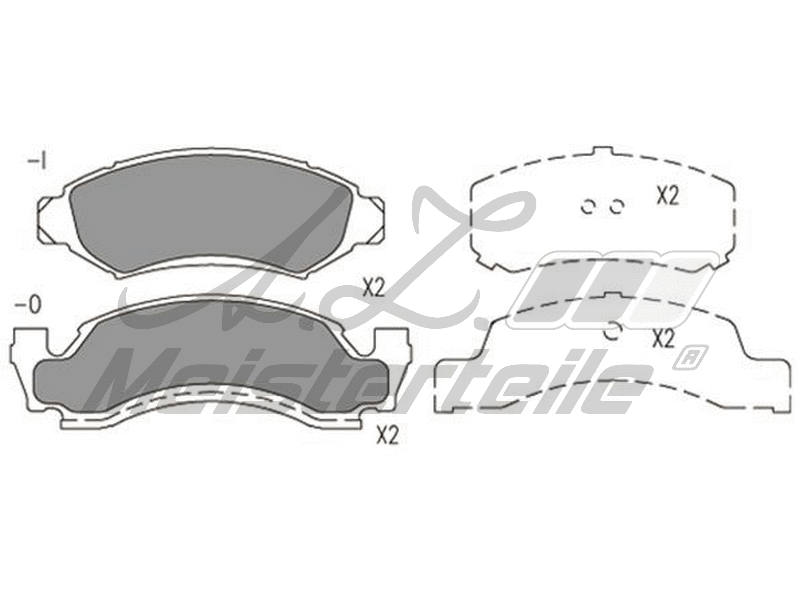 Brake Pad Set, disc brake (AZMT-44-022-2467)