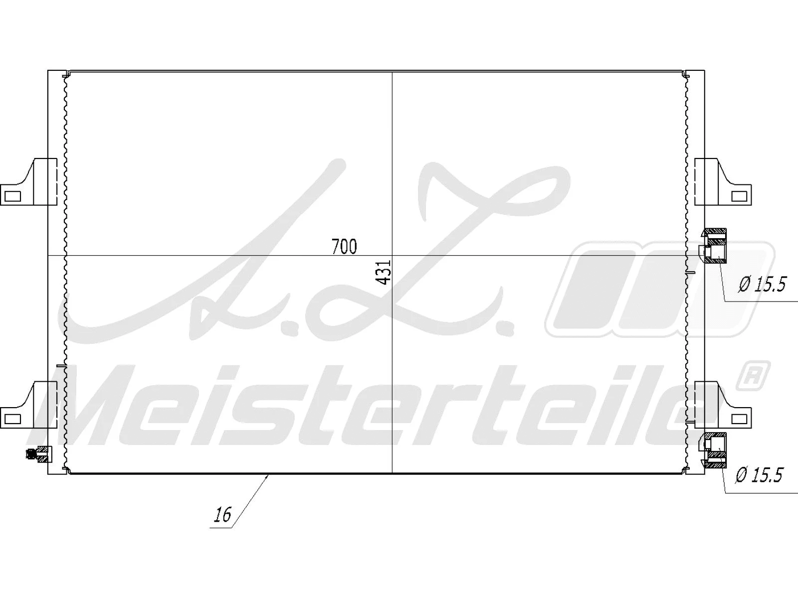 Condenser, air conditioning (AZMT-45-030-1407)