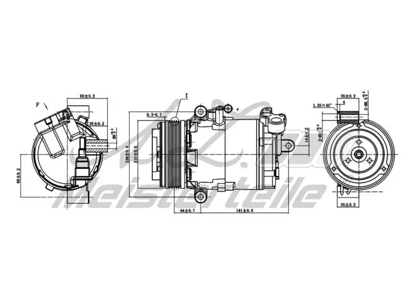 Compressor, air conditioning (AZMT-45-041-1084)