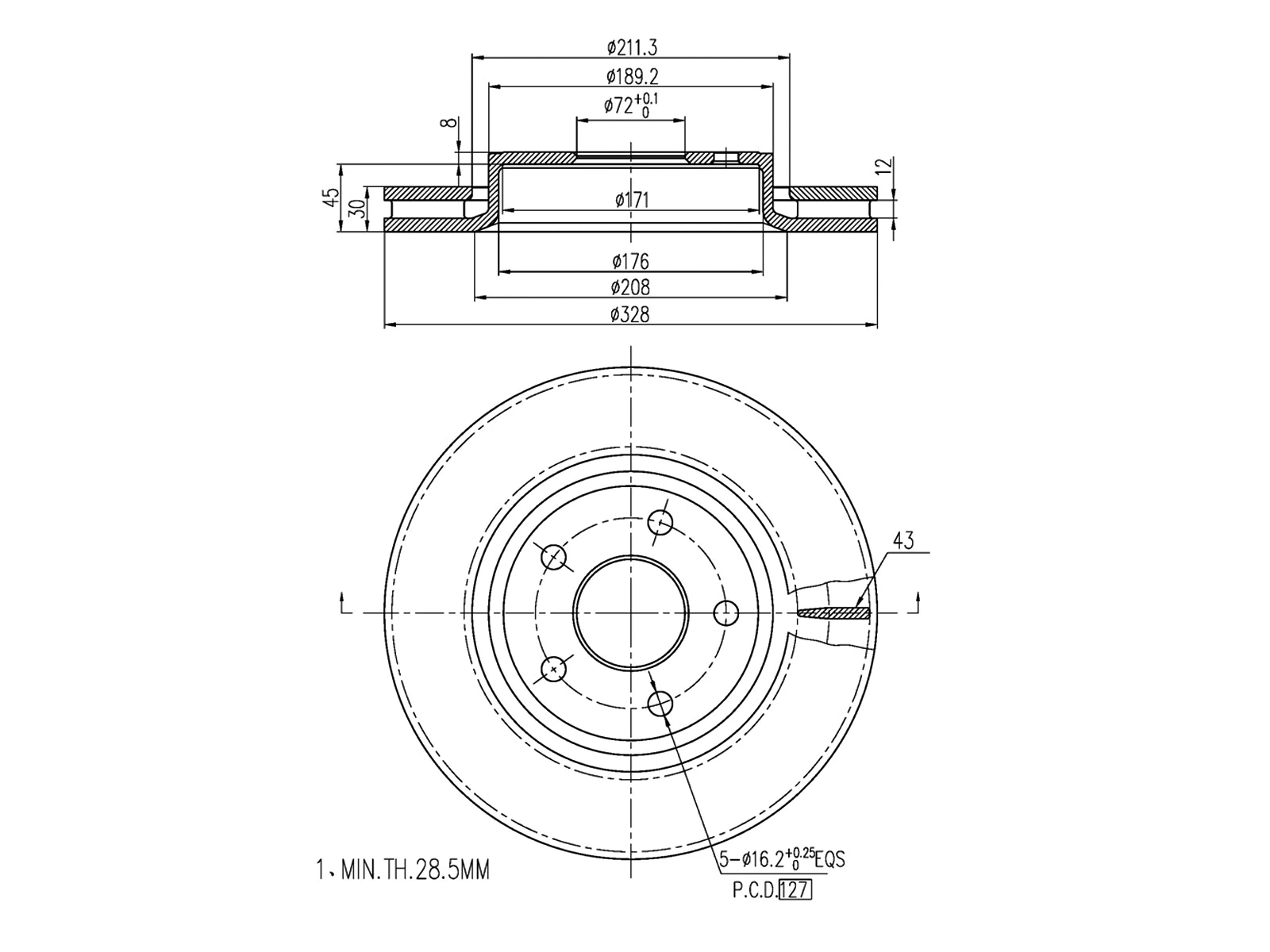 Brake Disc (AZMT-44-024-1300)