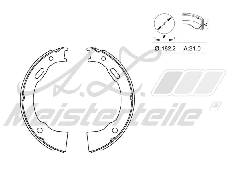 Brake Shoe Set (AZMT-44-026-1402)