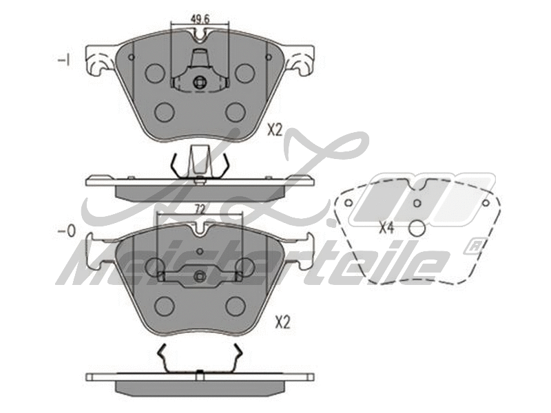 Brake Pad Set, disc brake (AZMT-44-022-1670)