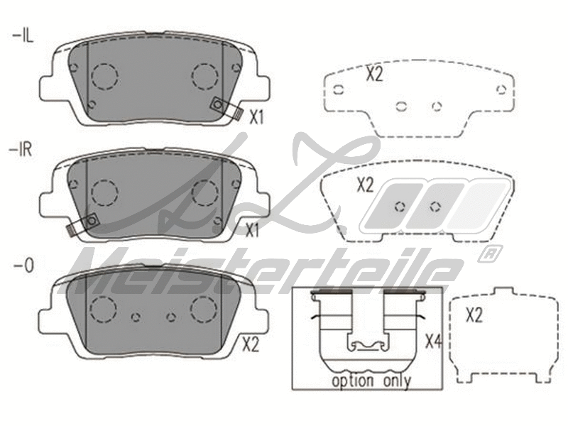 Brake Pad Set, disc brake (AZMT-44-022-2583)