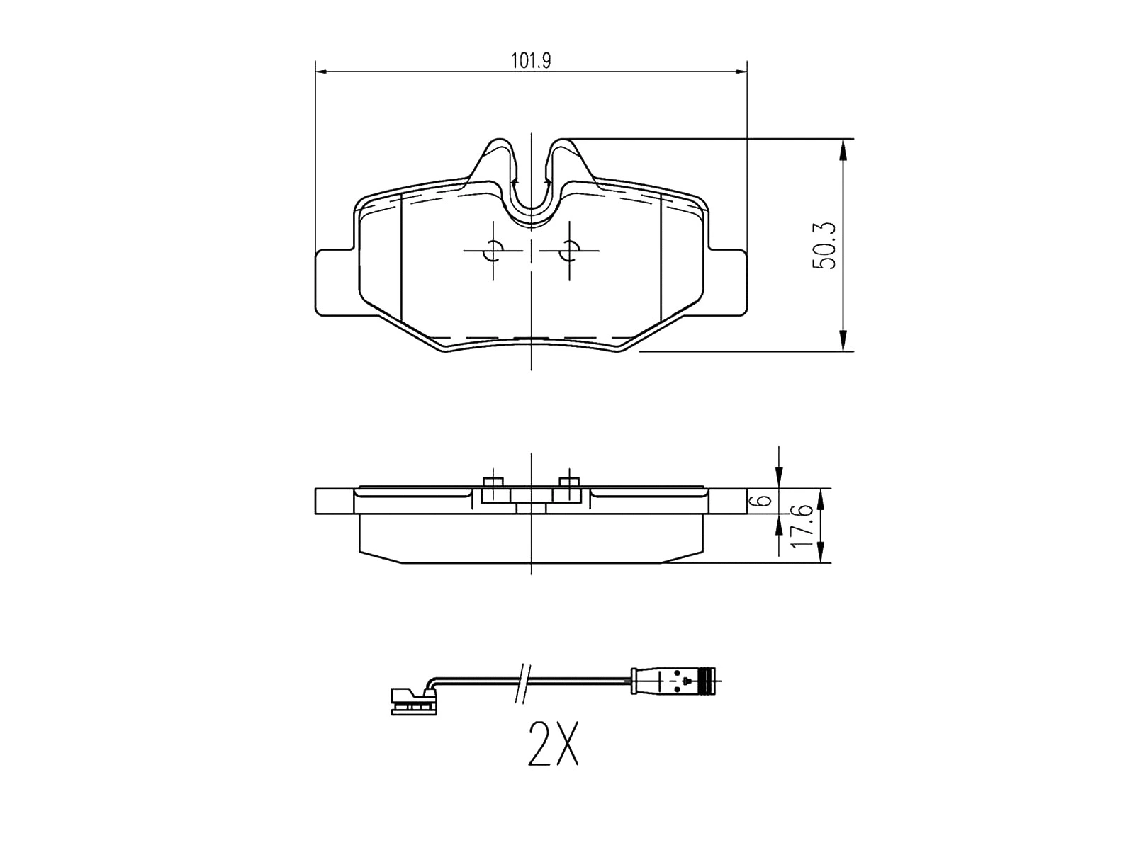 Brake Pad Set, disc brake (AZMT-44-022-1453)