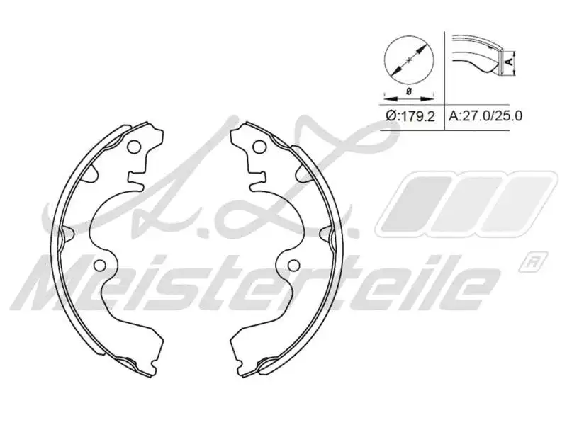 Brake Shoe Set (AZMT-44-026-1310)