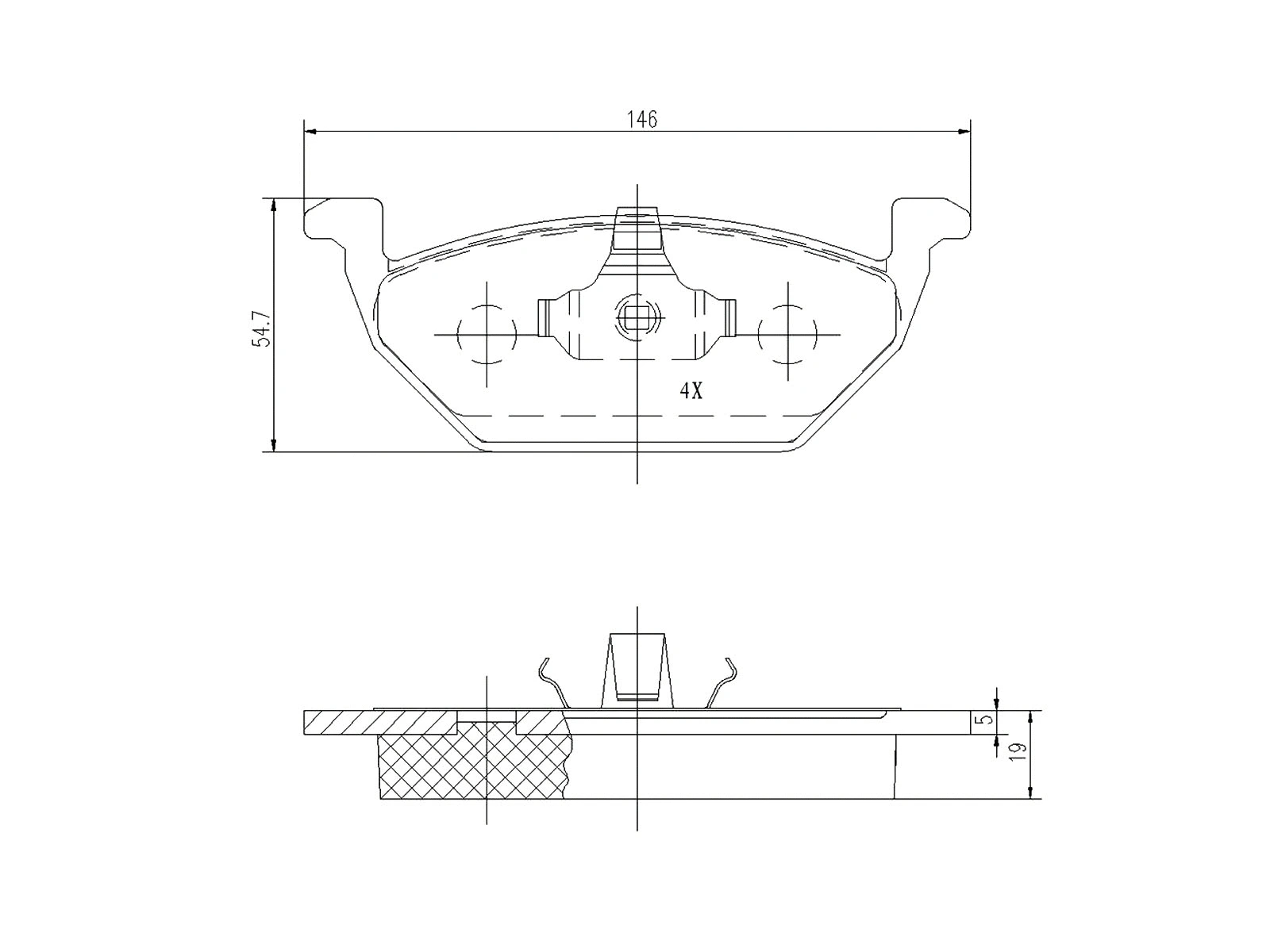 Brake Pad Set, disc brake (AZMT-44-022-1024)