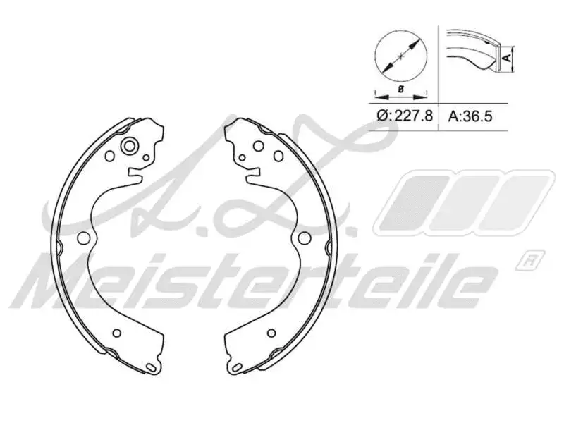 Brake Shoe Set (AZMT-44-026-1455)
