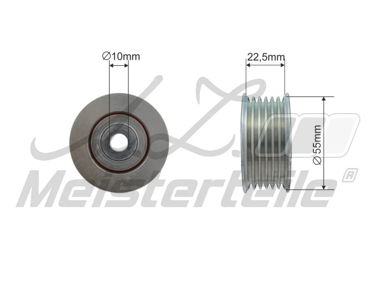 Deflection/Guide Pulley, V-ribbed belt (AZMT-20-031-1401)