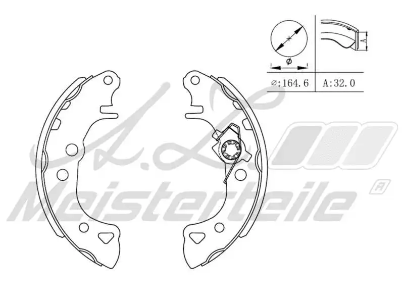 Brake Shoe Set (AZMT-44-026-1053)