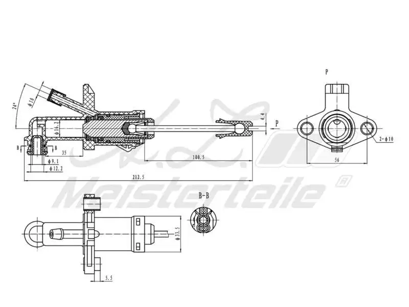 Master Cylinder, clutch (AZMT-47-030-1081)