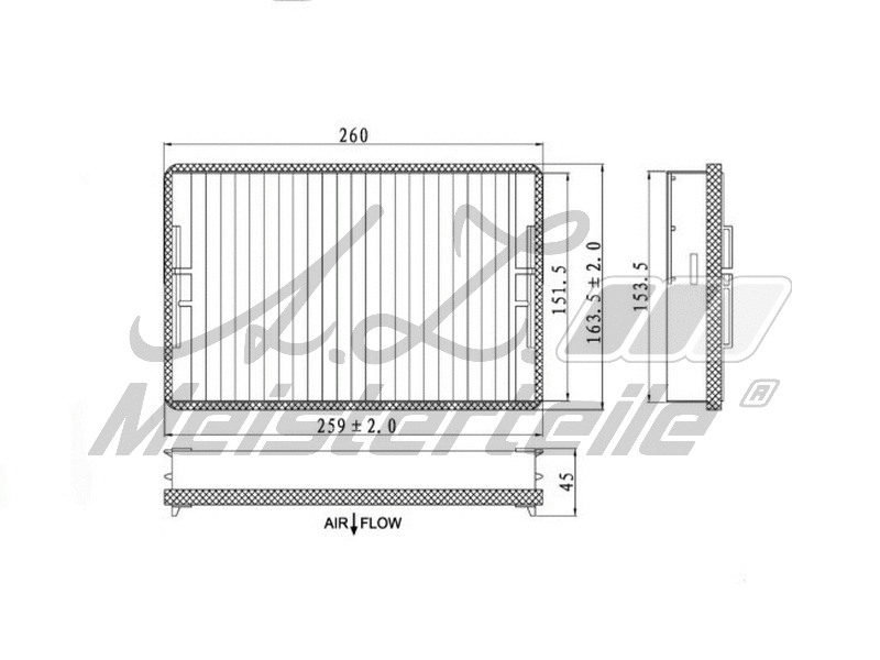 Filter, cabin air (AZMT-41-010-1491)