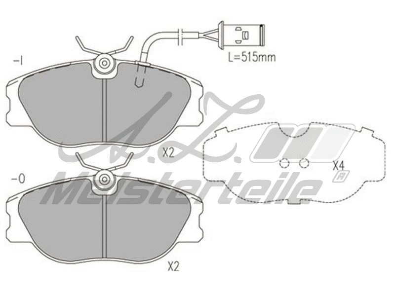 Brake Pad Set, disc brake (AZMT-44-022-1908)