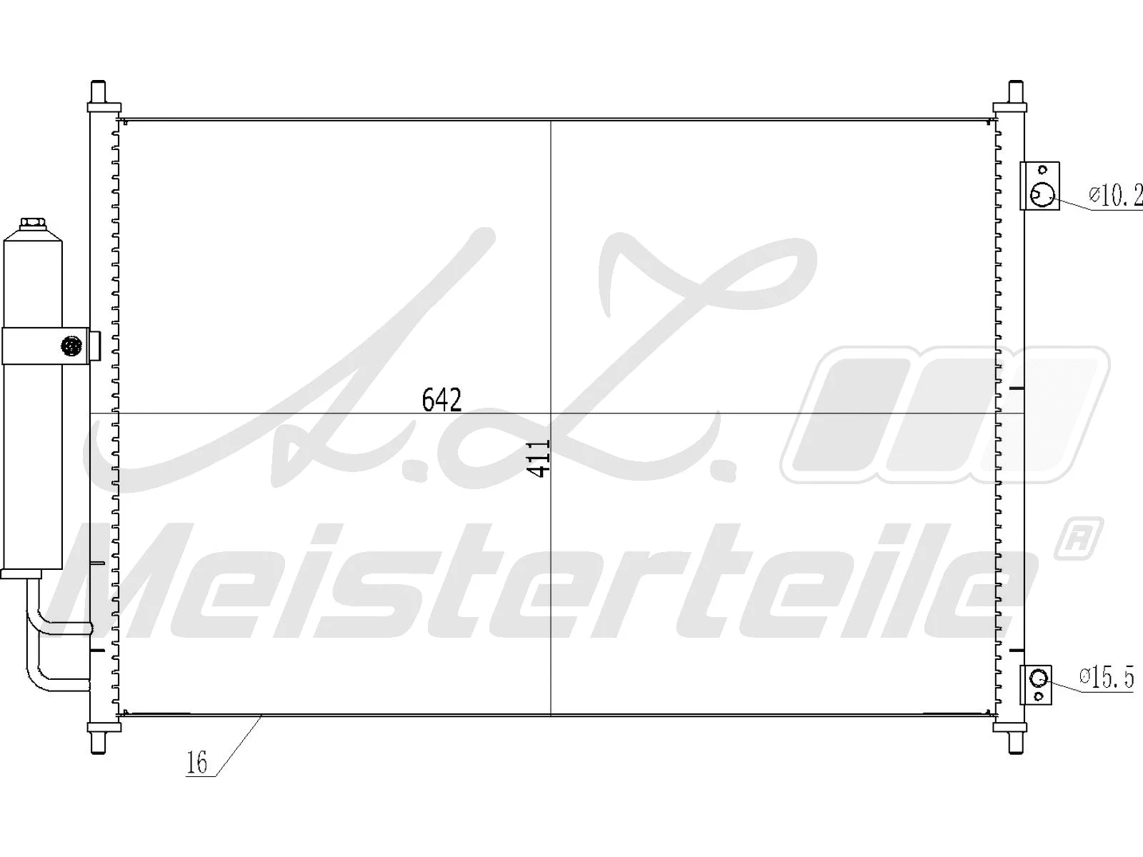 Condenser, air conditioning (AZMT-45-030-1258)