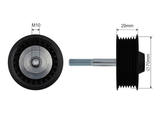 Deflection/Guide Pulley, V-ribbed belt (AZMT-20-031-2426)