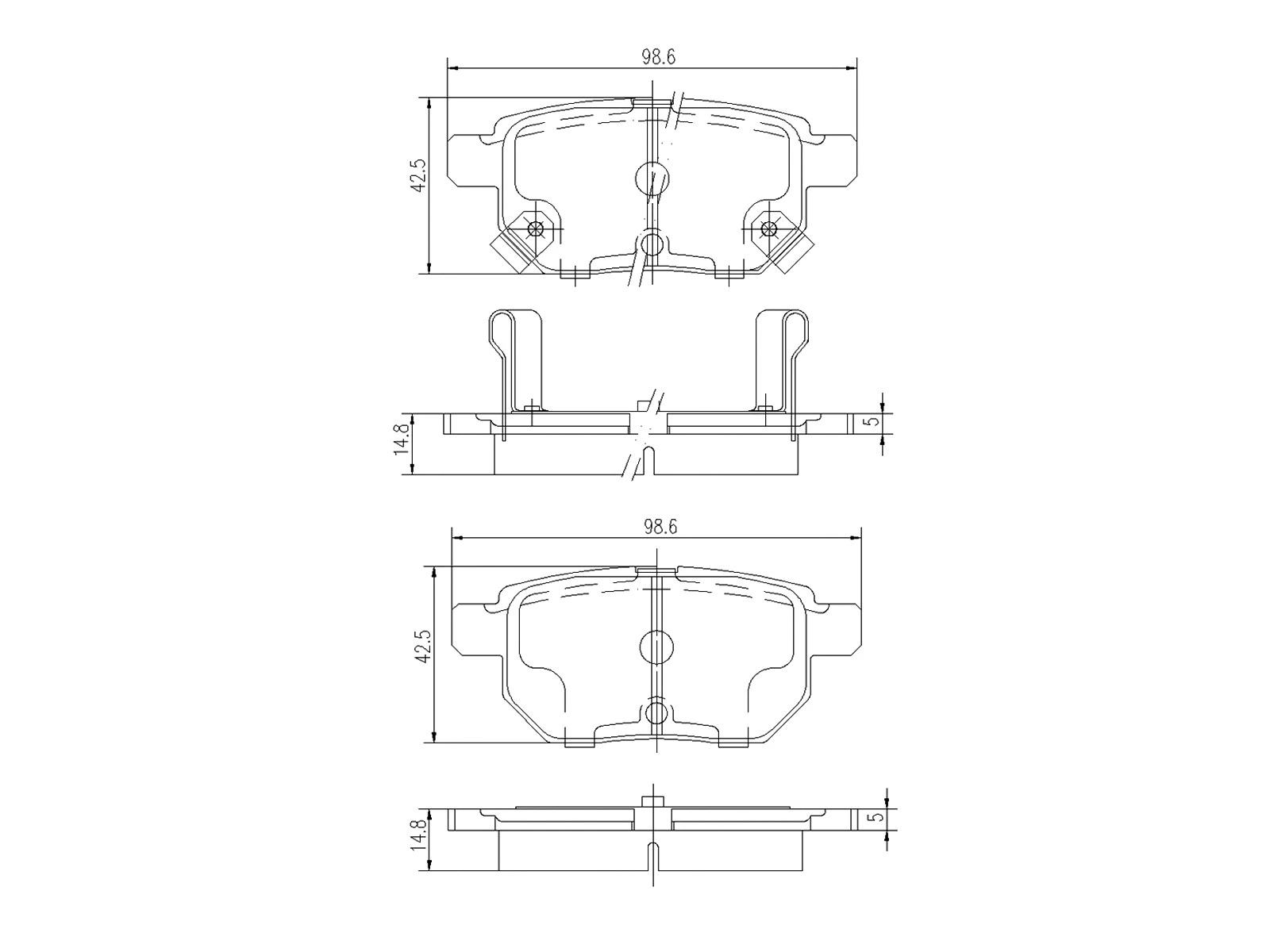 Brake Pad Set, disc brake (AZMT-44-022-1295)