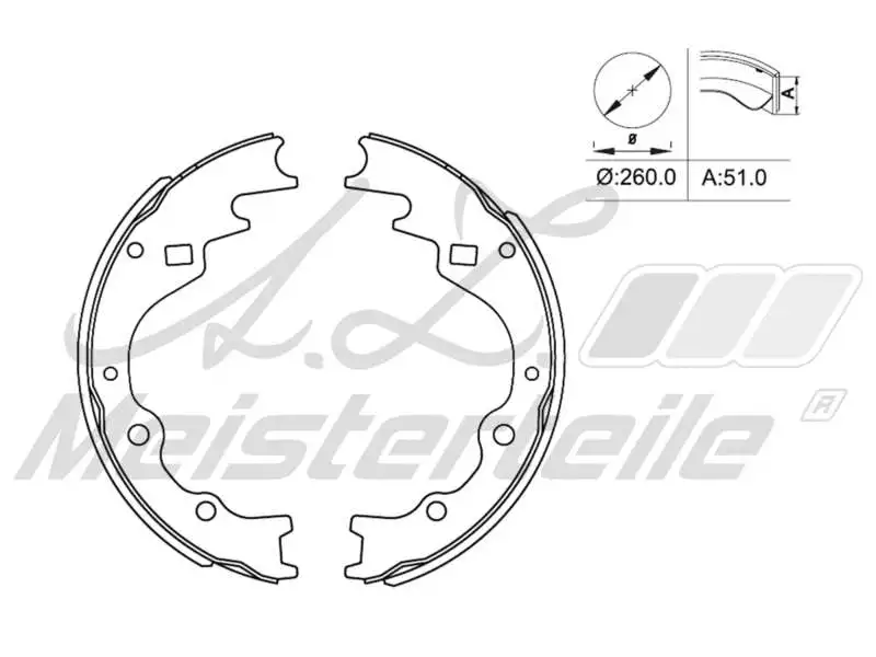 Brake Shoe Set (AZMT-44-026-1115)