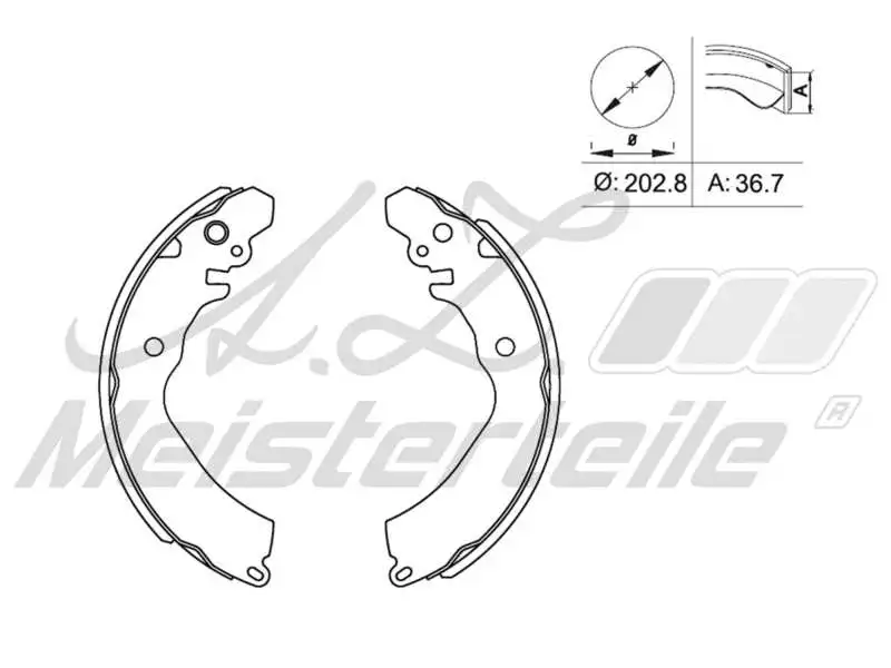 Brake Shoe Set (AZMT-44-026-1240)