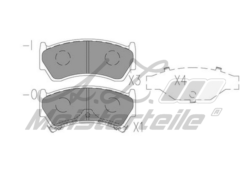 Brake Pad Set, disc brake (AZMT-44-022-2297)