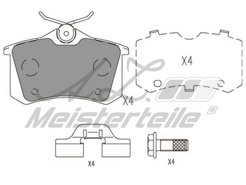 Brake Pad Set, disc brake (AZMT-44-022-2056)